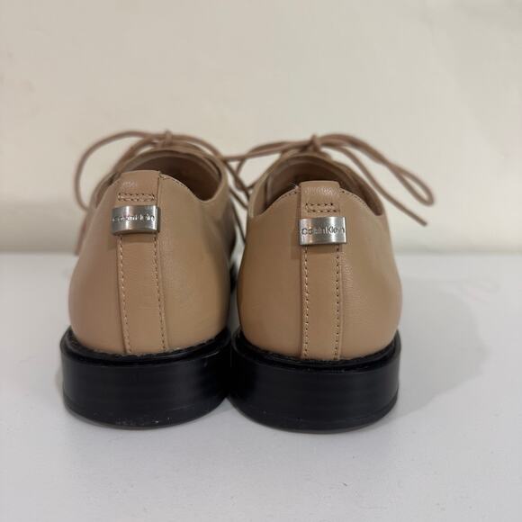 Calvin Klein Aracely Oxfords Loafers Patent Leather Tan Size 8 - Picture 4 of 16